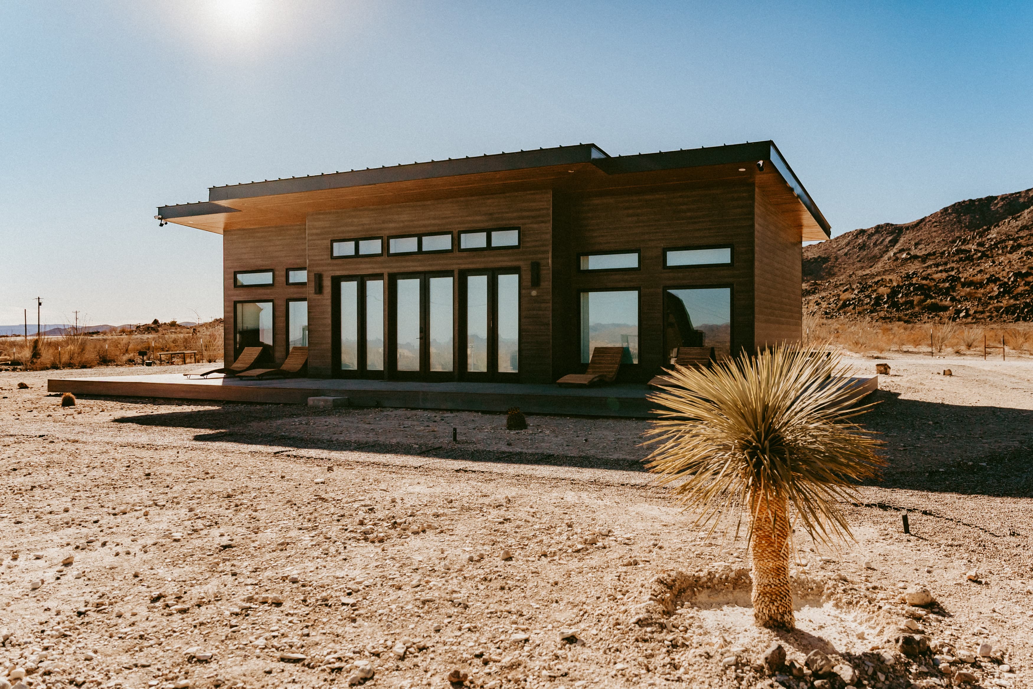 Adobe ruins of Terlingua Ghost Town at sunset
